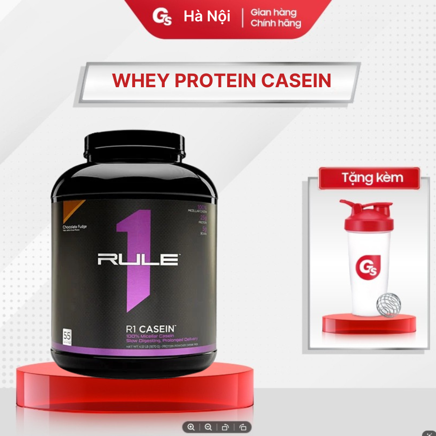 Bột tăng cơ Whey Protein Rule1 R1 Casein 4.0 Lbs (55 Servings) nhập khẩu Mỹ  - Gymstore nuôi dưỡng v