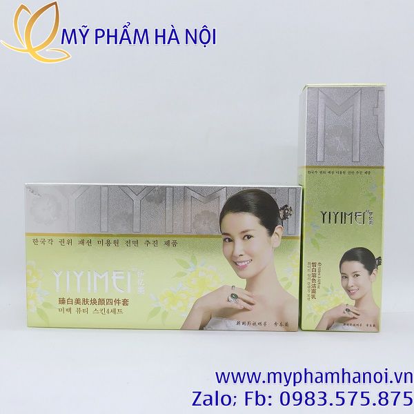 4 Sản Phẩm Yiyimei Bộ Mỹ Phẩm Mờ Nám Trắng Da