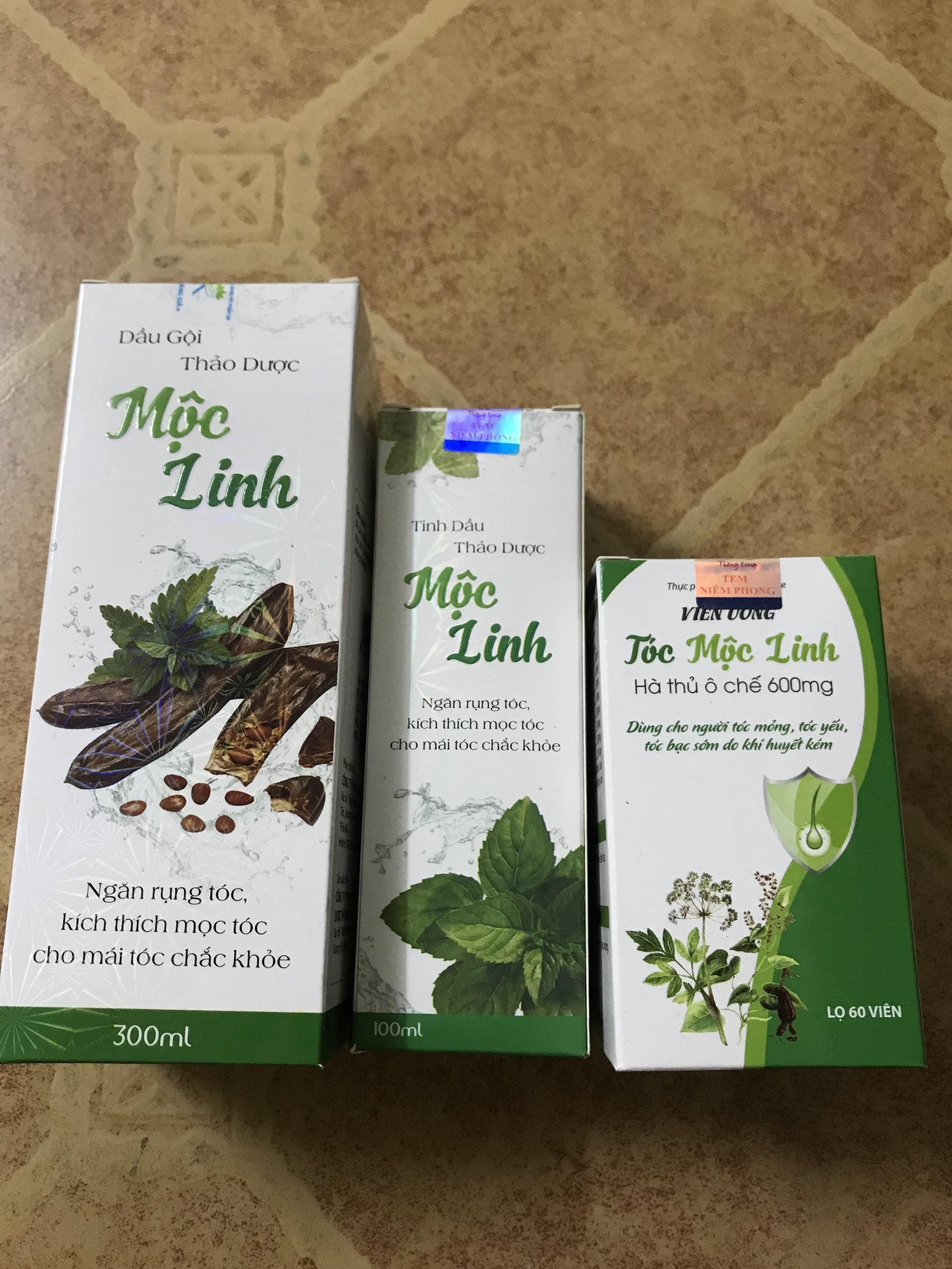 Bộ Liệu Trình Tóc Mộc Linh: 1 Dầu Gội 1 Tinh Dầu Xịt 1 Uống Mộc Linh