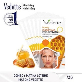 Combo 6 Mặt Nạ Lột Nhẹ Ong 12G - 12Ml Vedette - Dưỡng Ẩm Lâu Dài