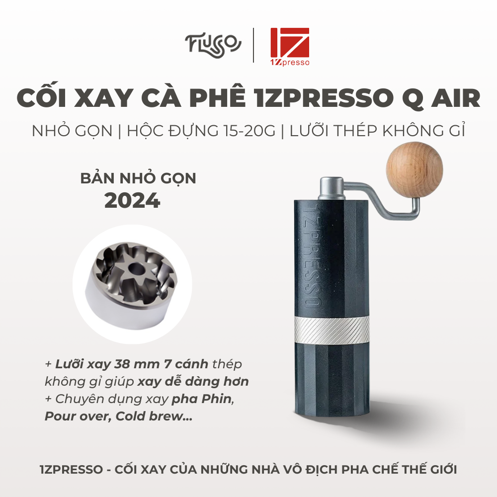 Cối xay cà phê cầm tay 1Zpresso Q Air (Bảo hành 12 tháng)