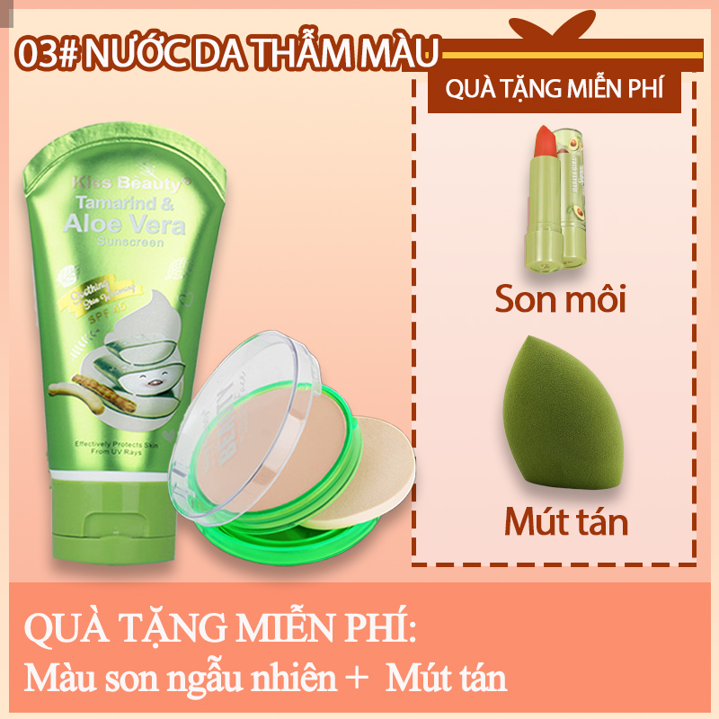 [HCM]kiss belle- Bộ mỹ phẩm 2 món- Phấn nền+Kem nền dạng lỏng【Quà tặng miễn phí: son môi (màu ngẫu nhiên) +Mút tán】