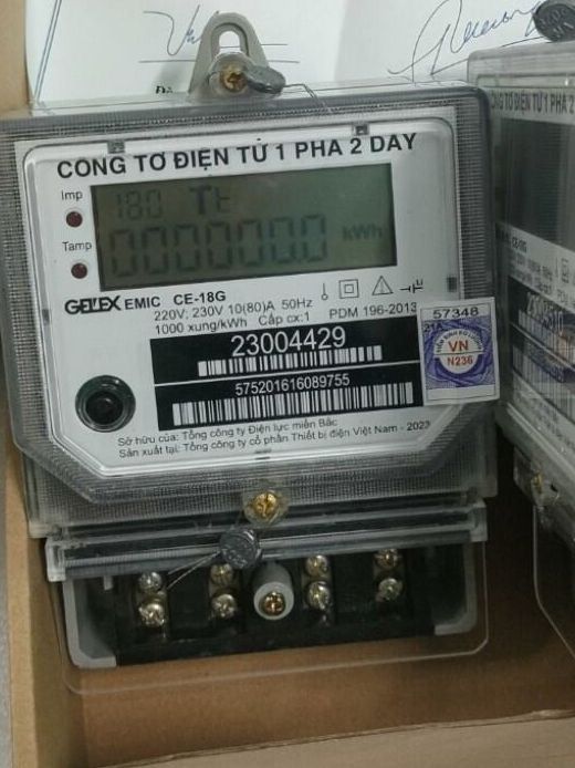 CÔNG TƠ ĐIỆN TỬ 1 PHA 2 DÂY GELEX EMIC CE-18G