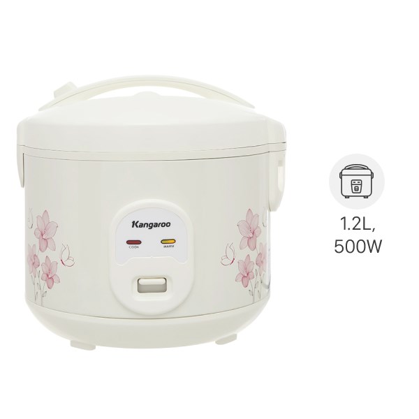 Nồi cơm điện nắp gài Kangaroo KG12RC1-1.2L chính hãng 100% trưng bày  Dung tích 1.2 lít Số người ăn 