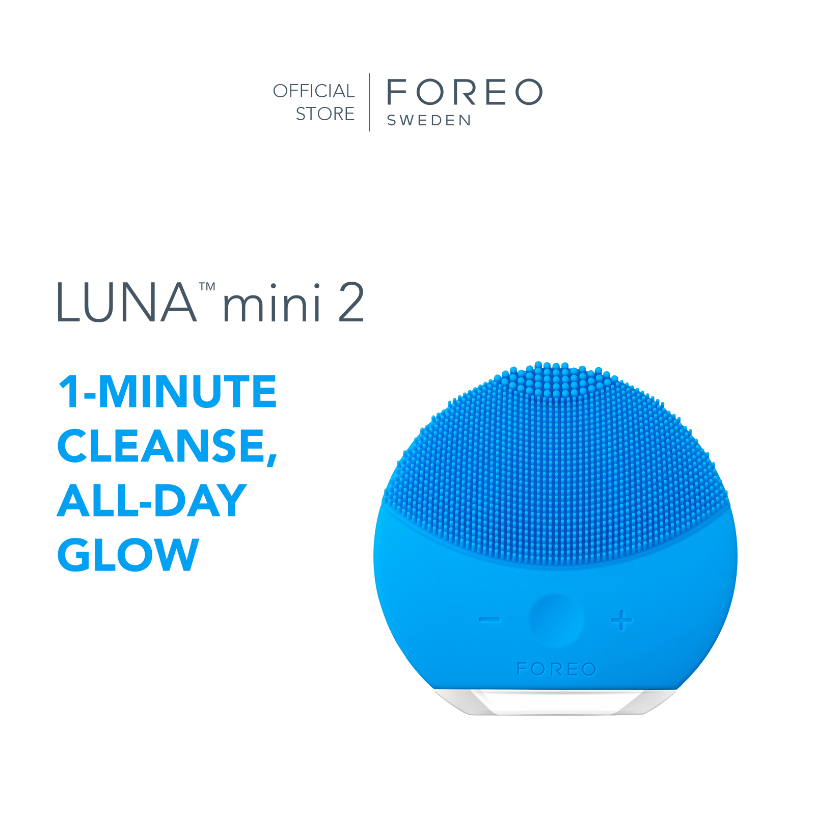 Máy rửa mặt FOREO LUNA MINI 2 làm sạch sâu dành cho mọi loại da có thể sạc thời gian sử dụng đến 300 lần cho một lần sạc bảo hành 2 năm - intl
