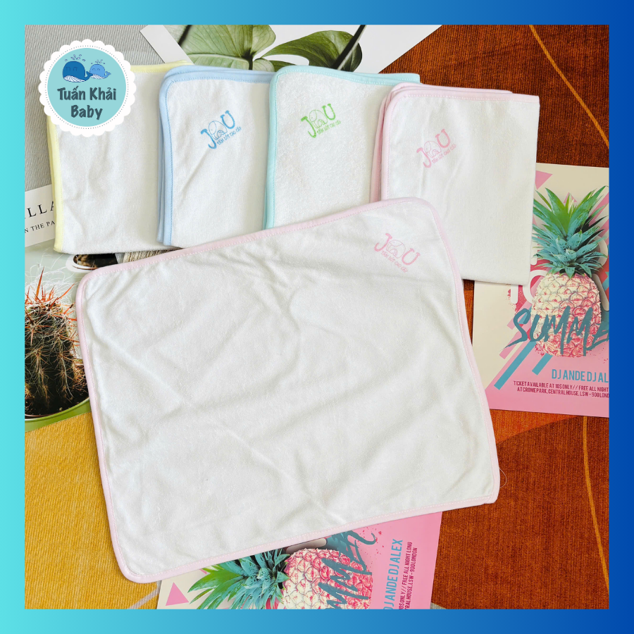 Set 3-5 Tấm Lót Chống Thấm JOU - Miếng lót thay tã viền cotton giặt máy - JOU TL 01