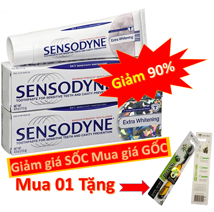 [Hcm]Kem Đánh Răng Sensodyne® Maximum Strength With Fluoride Extra Whitening - Dành Cho Răng Bị Ê Buốt