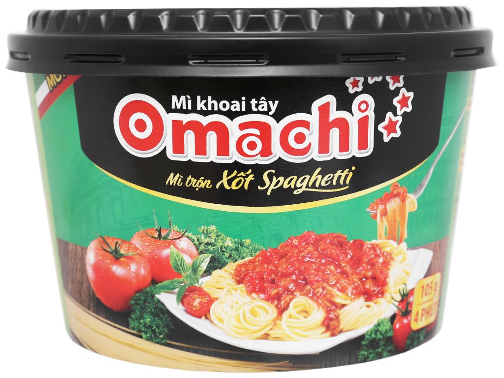 Mì trộn Omachi xốt Spaghetti tô 105g - BAT MUOI