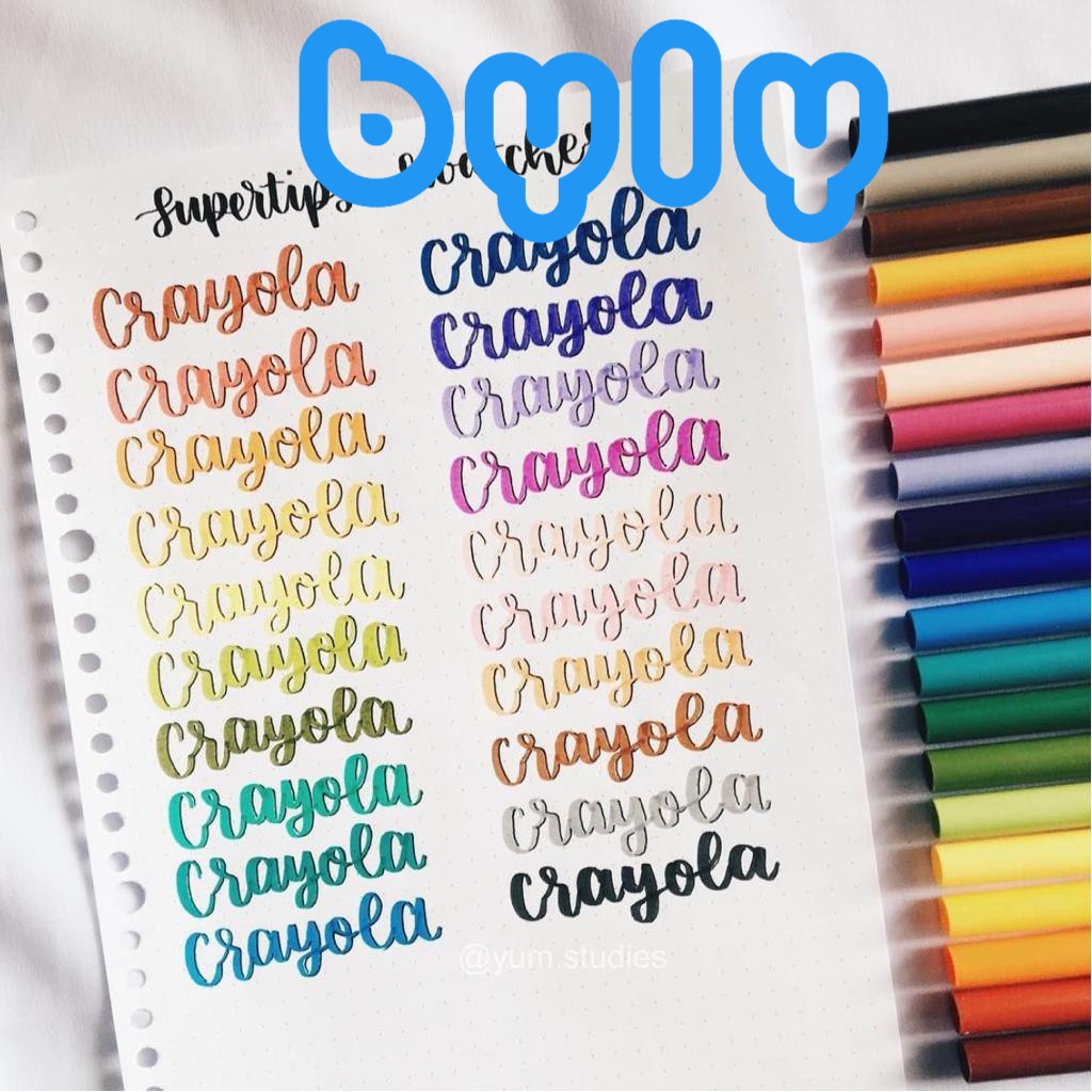 Cây Lẻ - Bút lông màu Fiber Pen Colokit - Crayola Super Tips tô màu viết vẽ thư pháp ngòi brush nét thanh nét đậm