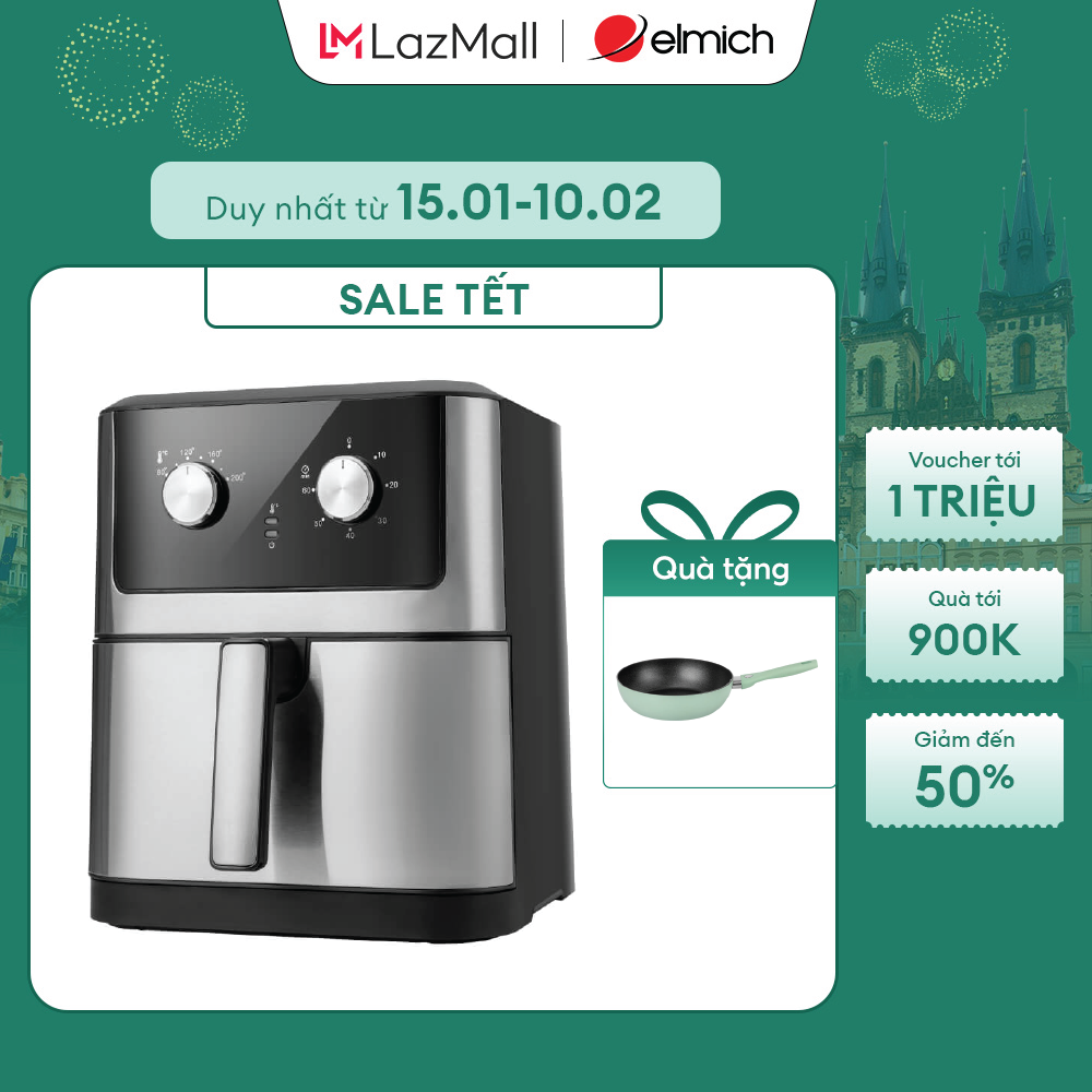 (SALE TẾT)Nồi chiên không dầu Elmich AFE-3951OL dung tích 8.3L