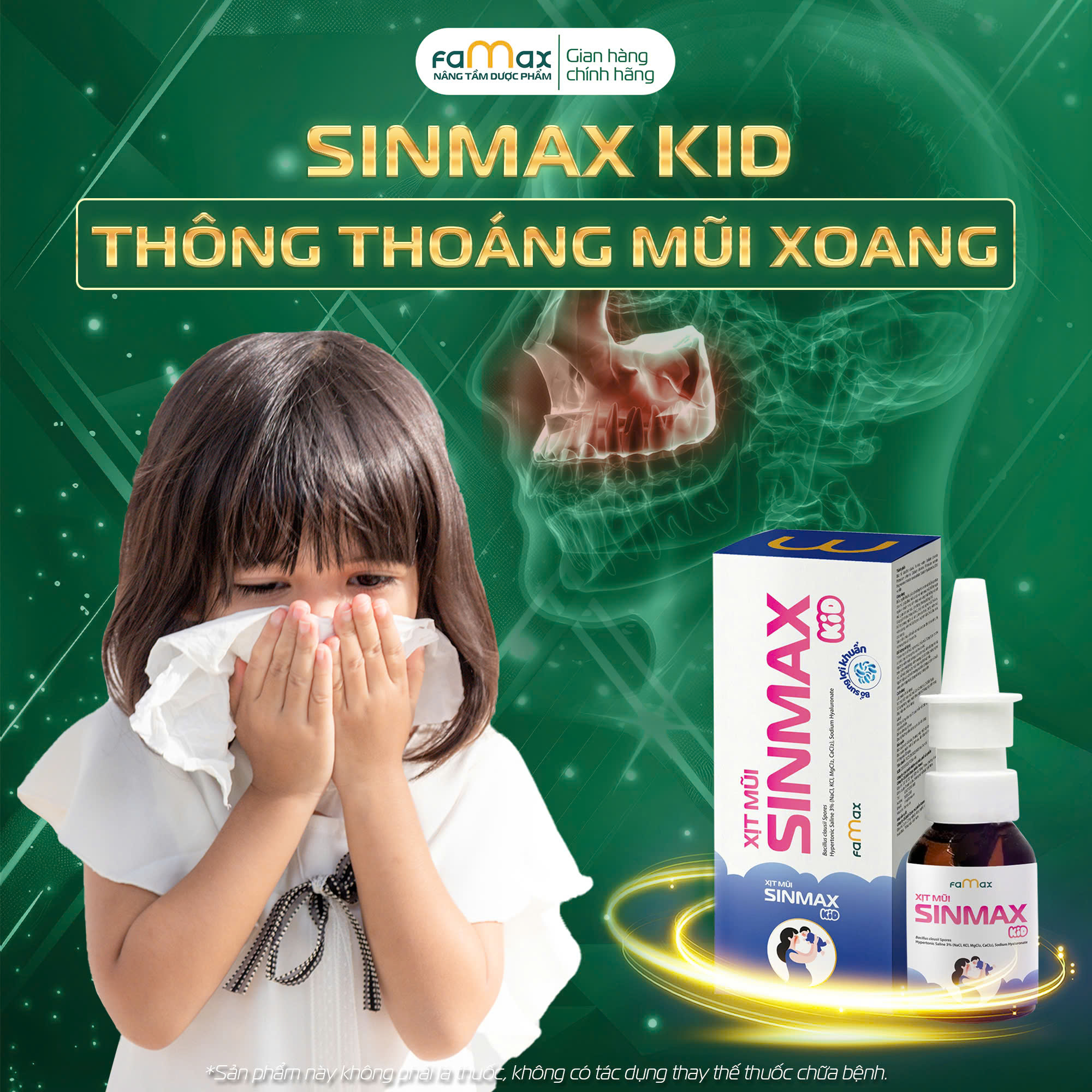 [FAMAX] Xịt mũi nước biển sâu Sinmax Sea (75ml) cho cả nhà giúp phục hồi niêm mạc mũi phòng ngừa sổ 