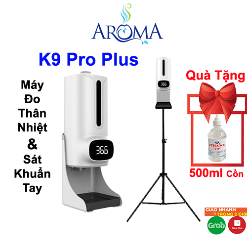 Máy Khử Khuẩn Đo Thân Nhiệt K9 Pro Plus Tự Động Cảm Ứng - Máy Sát Khuẩn Dùng Trong Mùa Dịch