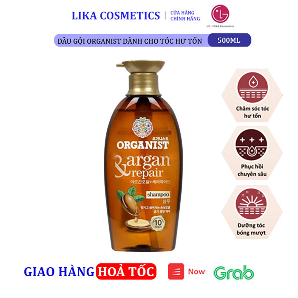 [Hcm]Dầu Gội Organist Tinh Dầu Morocco Argan 500Ml - Dành Cho Tóc Hư Tổn