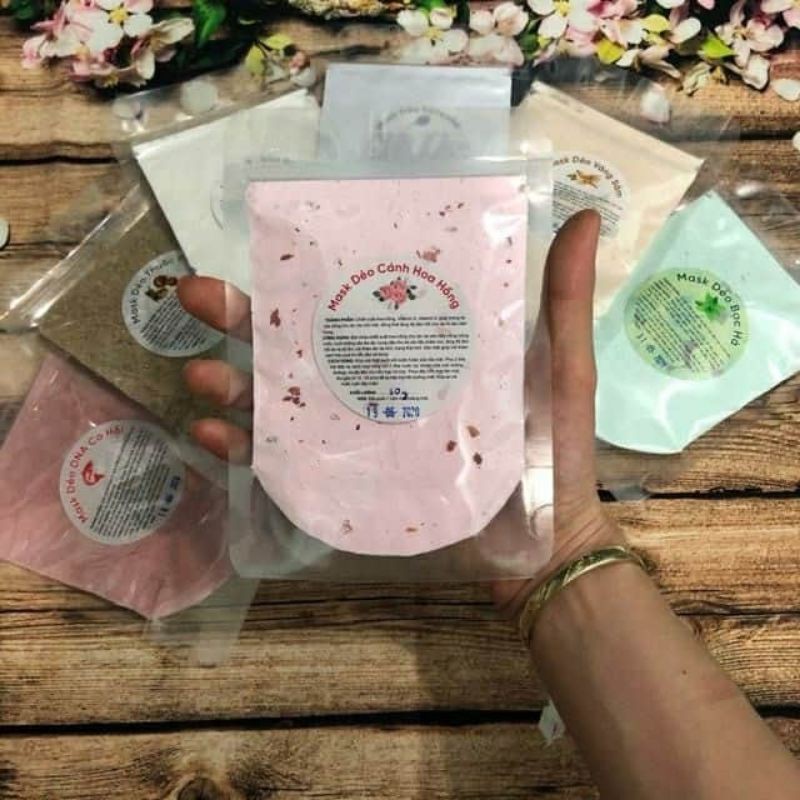 [Hcm](0.5Kg~1Kg)Mask Dẻo Collagen Cánh Hoa Hồng - Dưỡng Da & Chống Lão Hóa