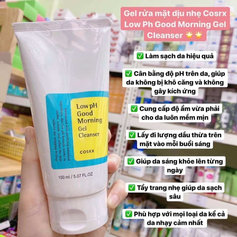 (Chính Hãng) Sữa Rửa Mặt Dạng Gel Cosrx Low Ph Phù Hợp Tất Cả Các Loại Da Good Morning Gel Cleanser