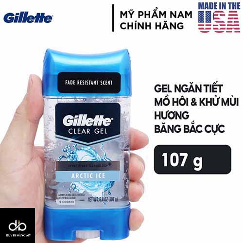 [Hcm]Lăn Khử Mùi Nam Dạng Gel Gillette Cool Wave 107G