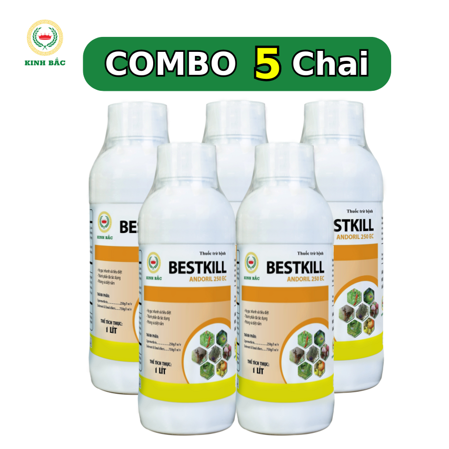 Combo 5 Chai Thuốc Diệt Côn Trùng BESTKILL Trừ Sâu Bọ Rầy Rệp Sâu Ăn Lá Ấu Trùng Trên Lá Và Dưới Đất