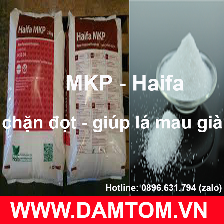 Gói 1kg - Phân bón lá MKP (0-52-34) nhập khẩu ISRAEL - MKP HAIFA - TAN HOÀN TOÀN 100%