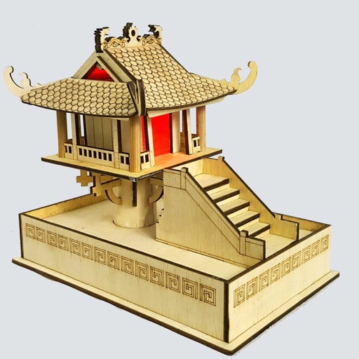 Mô hình Chùa một cột bằng gỗ ( 18*16*12cm )