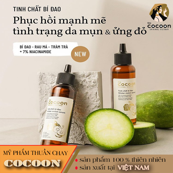 Tinh Chất Bí Đao Cocoon Phục Hồi Tình Trạng Da Mụn Và Ửng Đỏ ( 70Ml )