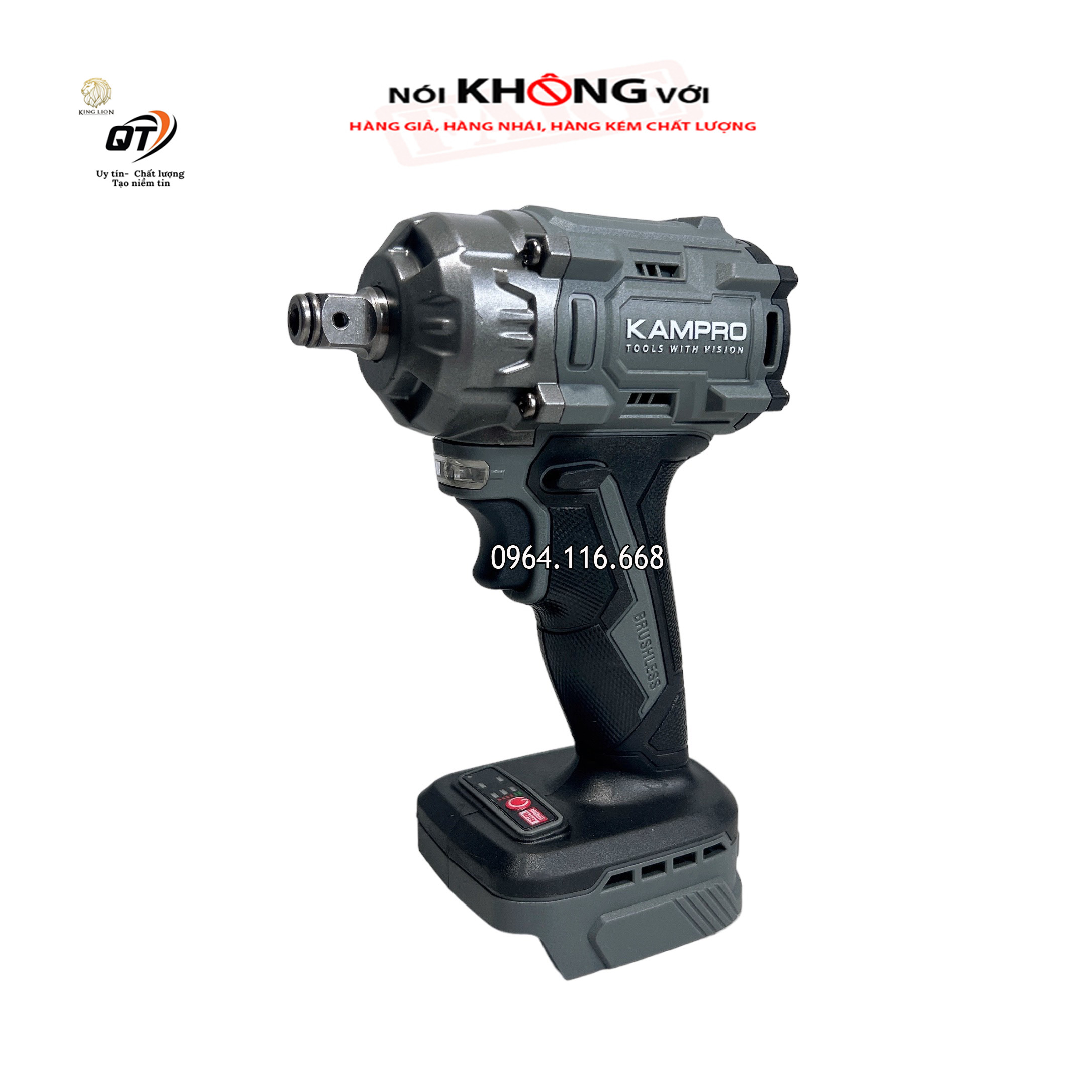 Thân máy siết bulong KAMPRO K-9088 Động cơ Không chổi than Lực siết 360Nm