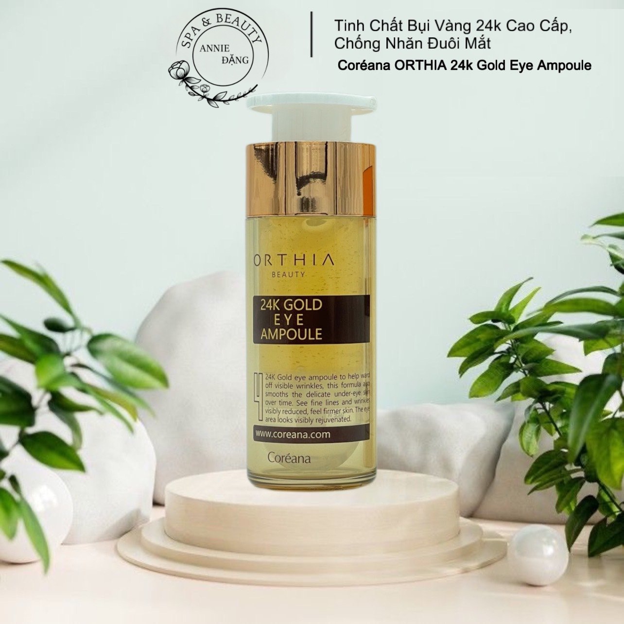 Tinh Chất Chống Nhăn Đuôi Mắt Cao Cấp COREANA ORTHIA 24K Gold Eye Ampoule 30ml