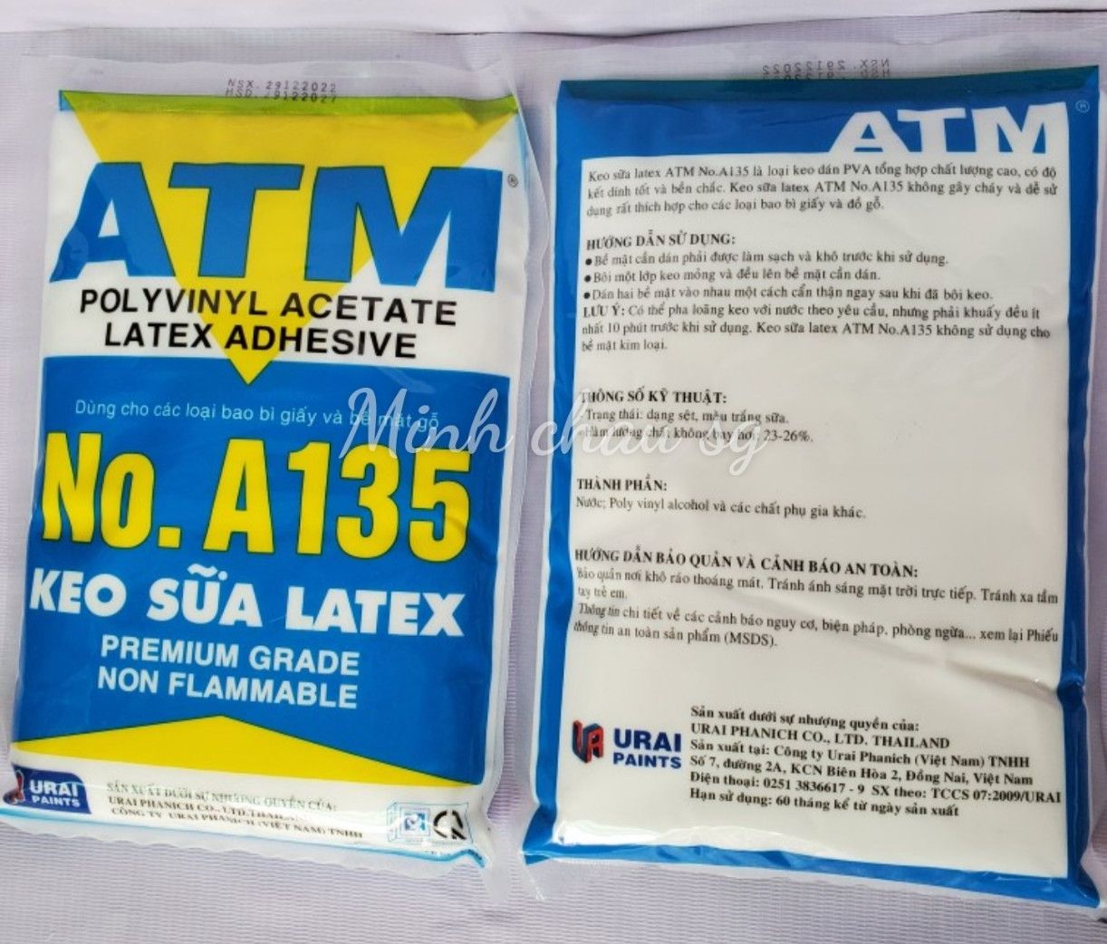 Keo Sữa Latex ATM URAI CHÍNH HÃNG 1Kg -Keo sữa chống thấm ATM Keo Sữa  Dán Giấy Keo Sữa Dán Gỗ Keo S