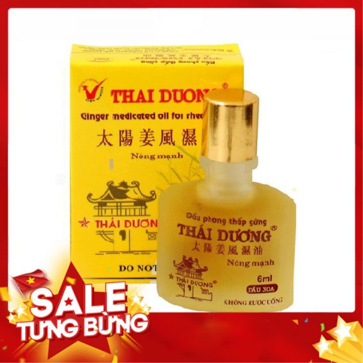 [Hcm]Dầu Gừng Thái Dương 6Ml Hiệu Quả Và Nhiều Tiện Lợi Khi Mang Theo Bất Cứ Mọi Nơi