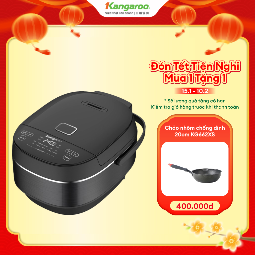 [BH 1 Năm] Nồi cơm điện cao tần 1.8 lít Kangaroo KG18RIH1 - Hàng chính hãng