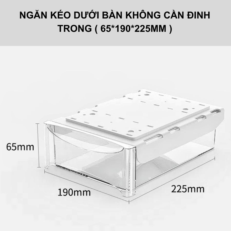 Ngăn Kéo Dưới Bàn Không Cần Đinh - Hộp Đựng Đồ Dùng Ẩn Đa Năng
