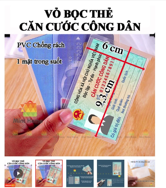 Vỏ Bọc Thẻ ATM Căn Cước Chứng Minh Thư | ĐỒ SƠ SINH CHỈ TỪ 3K