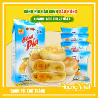 Bánh pía đậu xanh sầu riêng 1 trứng Tân Huê Viên 600g bánh pía Sóc Trăng bánh kẹo đặc sản