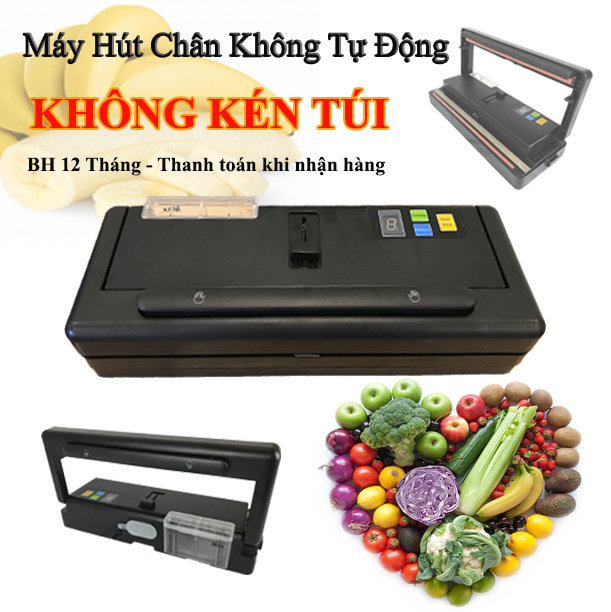 máy hút chân không điện máy chợ lớn máy hàn miệng túi liên tục fr900 - Máy Hút Chân Không Mini Kiêm Hàn Miệng túi tiện lợi Mẫu Mới 2021 Đặc Biệt KHÔNG KÉN TÚI