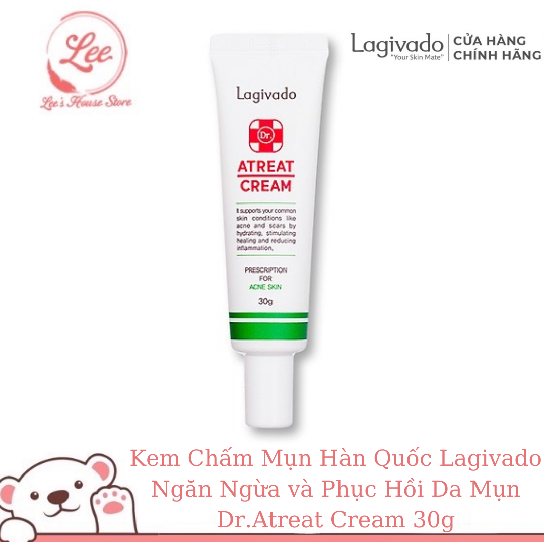 [Hcm]Kem Chấm Giảm Mụn Hàn Quốc Lagivado Dr. Atreat Cream 30G