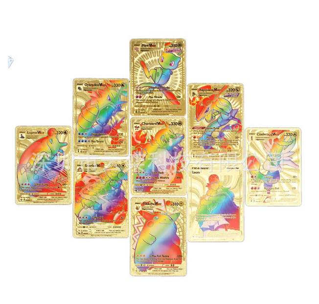 Bộ thẻ bài Pokemon cao cấp  thẻ lá mạ vàng 55 thẻ