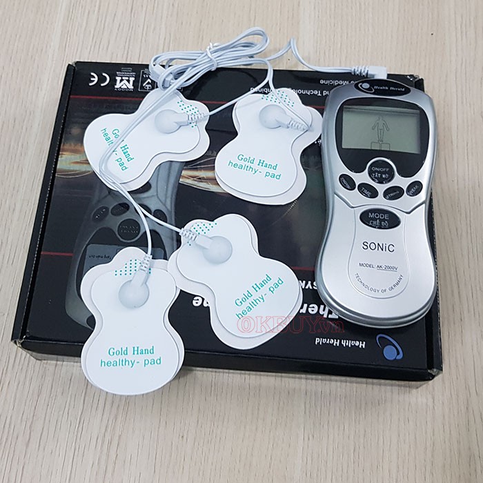 [HCM]Máy trị liệu 4 miếng Massage Bấm Huyệt Đa Năng - Máy mát xa trị liệu 4 miếng dán Sonic-FX giảm cơn đau căng thẳng sản phẩm tốt cho người tập gym và vơ cơ khi tâp gym