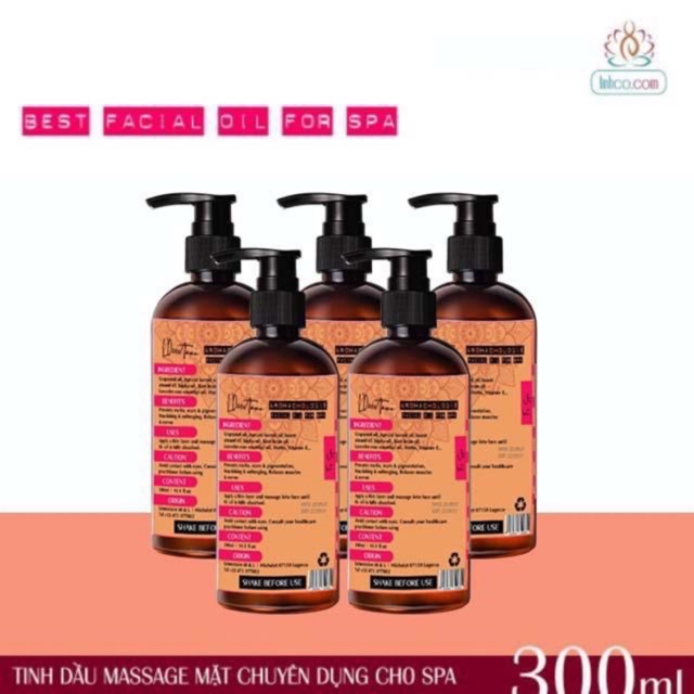 [Hcm]Tinh Dầu Massage Mặt Chuyên Dụng Cho Spa Chai 300Ml