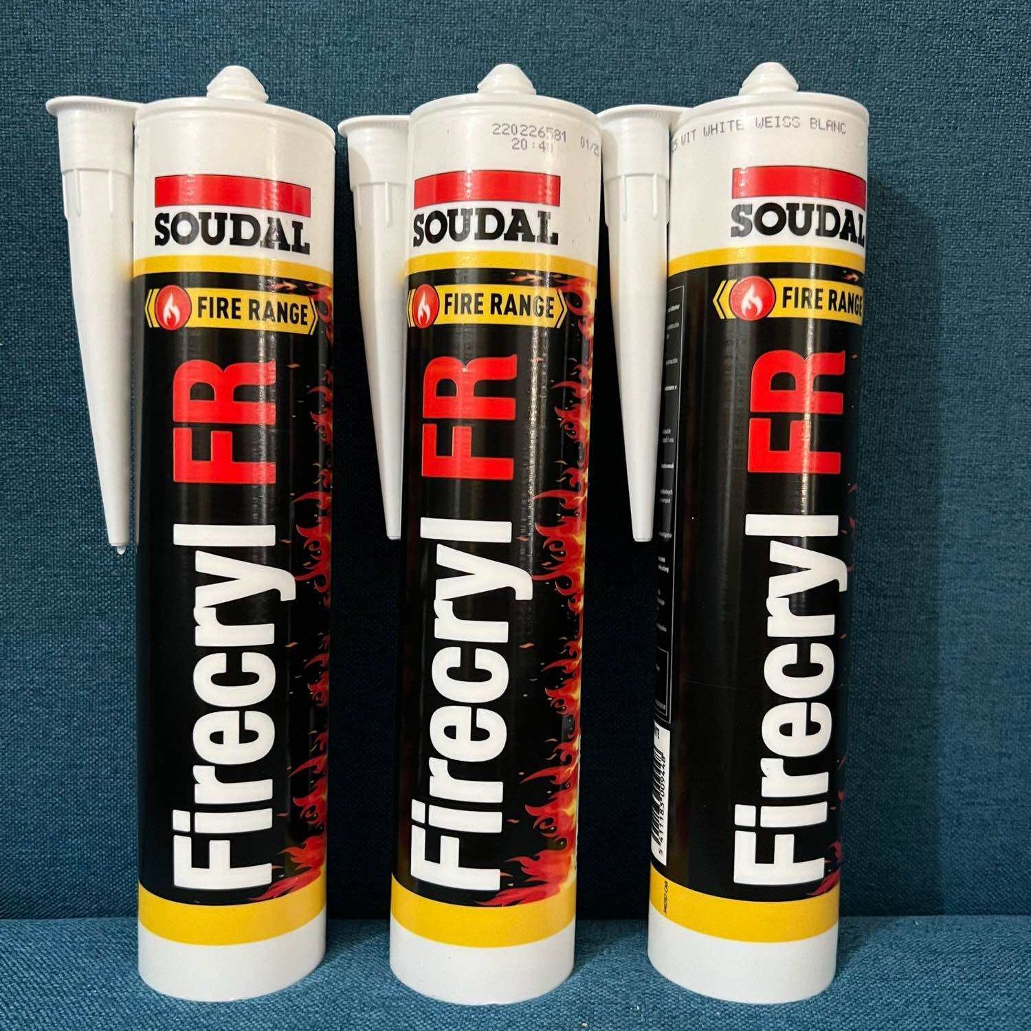 (1 chai)Keo chống cháy chịu nhiệt 1000 độ Soudal Firecryl FR 310ml. Xuất xứ Bỉ