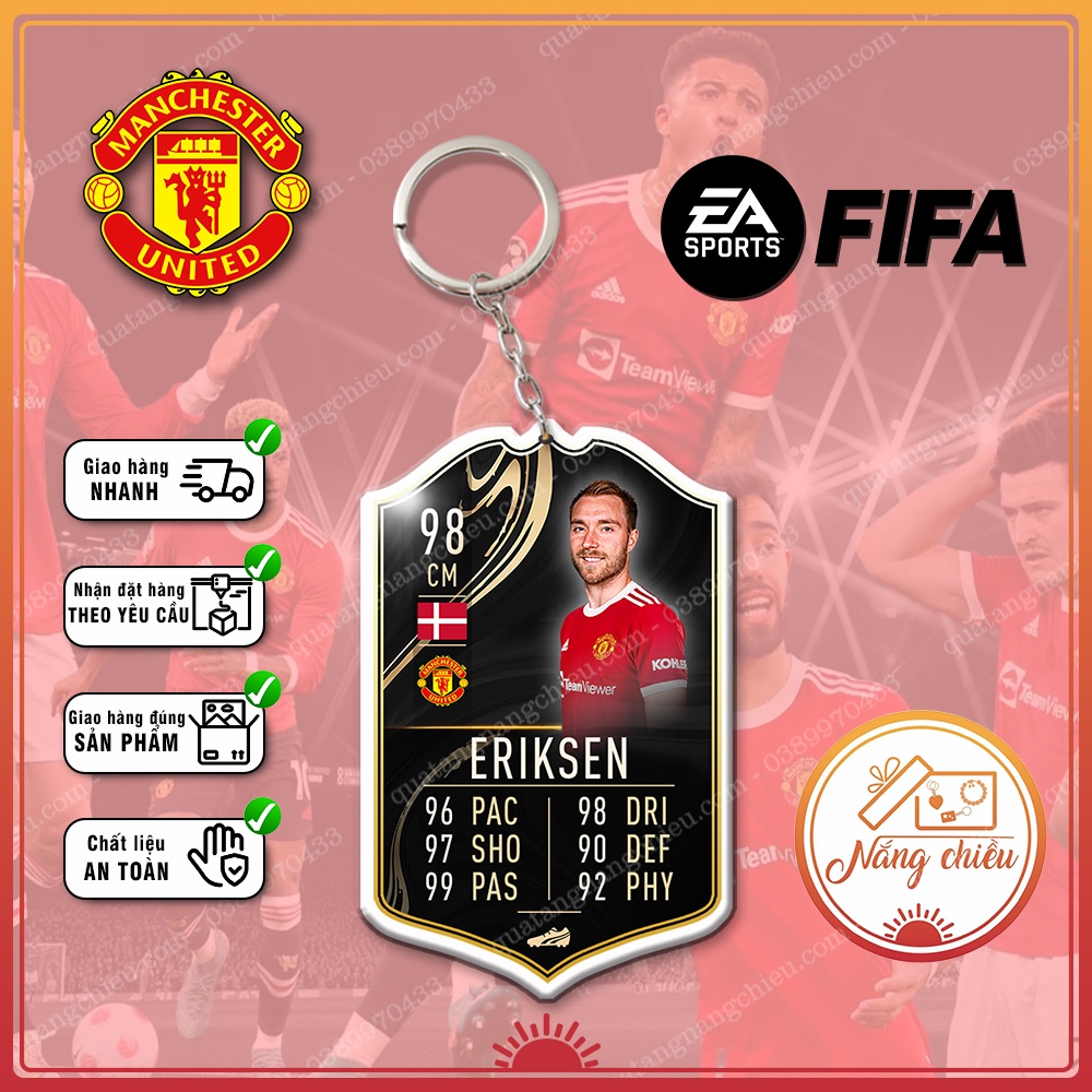 Móc khóa CLB Manchester United - Thiết kế với mọi cầu thủ ️MÓC KHÓA THẺ CẦU THỦ️