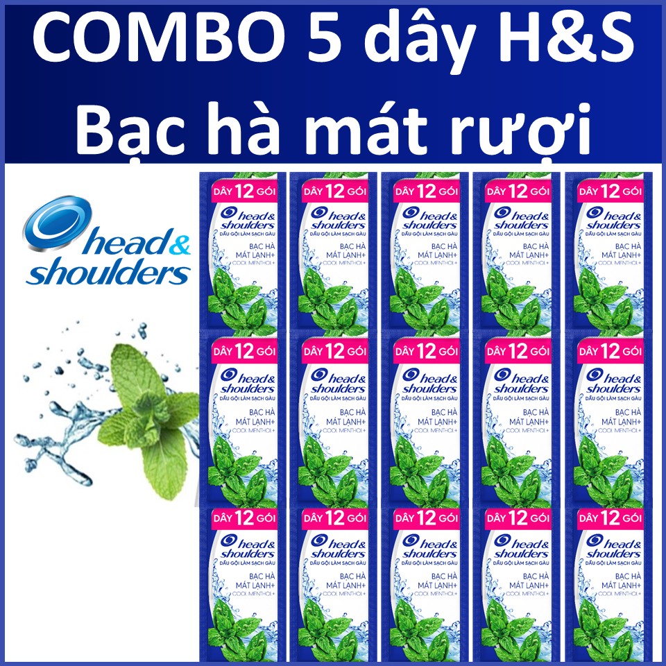 [Hcm]Combo 5 Dây Head&Shoulders Bạc Hà