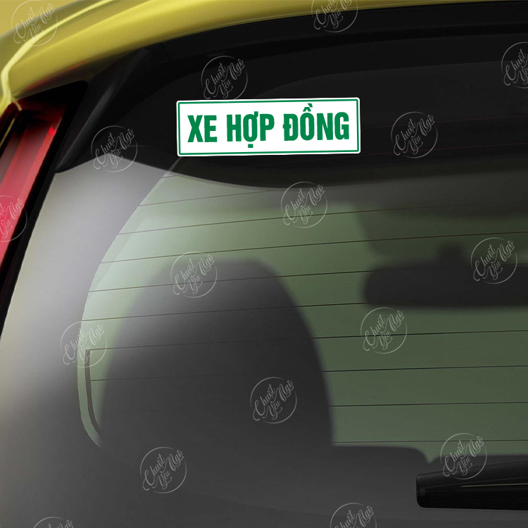 Combo 2/4 miếng dán xe hợp đồng phản quang và không phản quang dán ô tô xe khách du lịch taxi