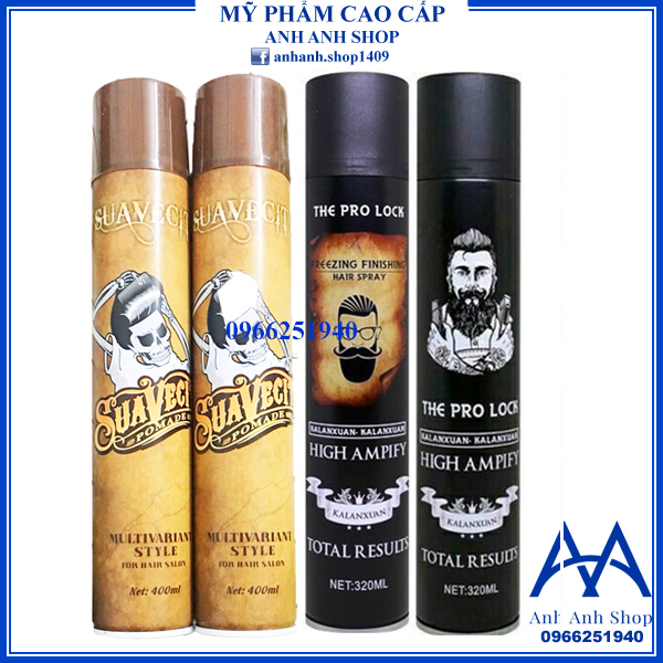 Combo Gôm Suavecito Vs Gôm Prolock (2 Chai)