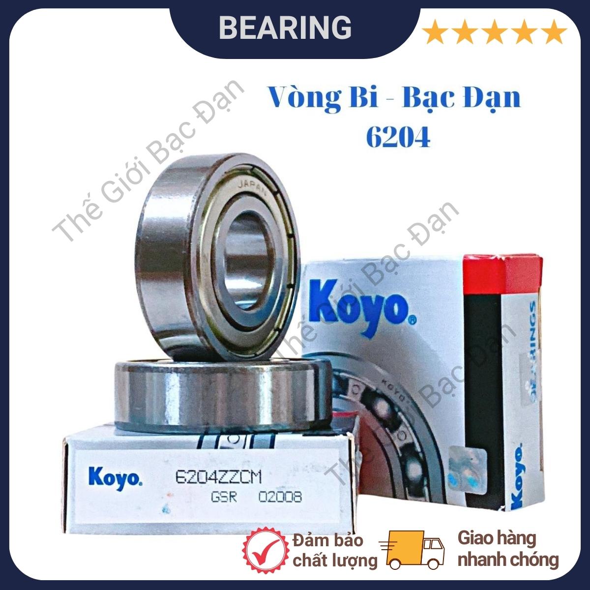 Vòng bi bạc đạn  6204 ZZCM KOYO-Thế Giới Bạc Đạn