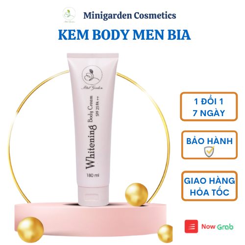 Kem Body Men Bia Kem Dưỡng Toàn Thân Minigarden Whitening Body Cream Spf 25 Pa ++ Dưỡng Làn Da Sáng Hồng Pv100