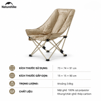 Ghế Cắm Trại Thư Giãn Naturehike CNK2450JJ020 - Moon Chair Gấp Gọn Đệm Êm Như Sofa 2 Chế Độ Ngả
