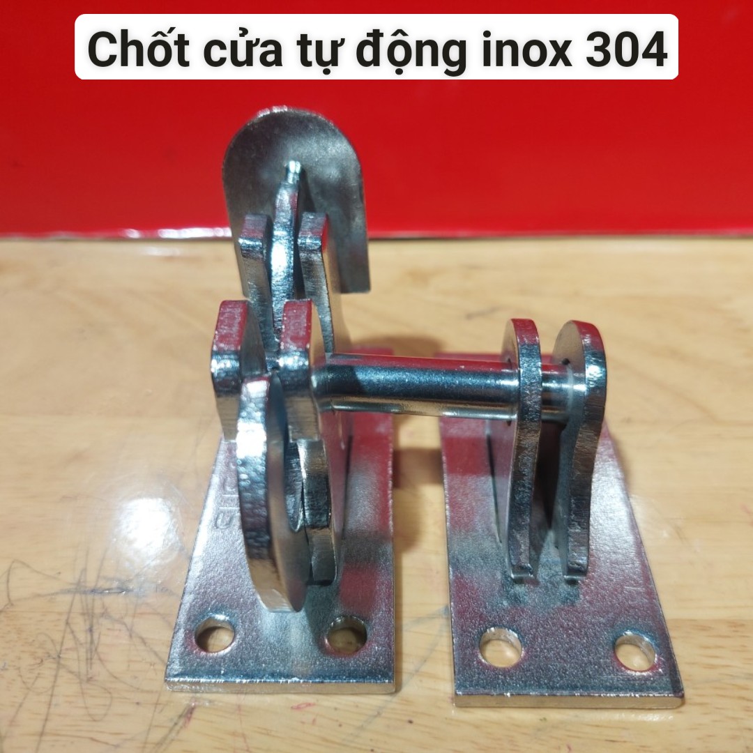 Chốt cửa tự động Inox 304  Chốt Cửa Tự Động Thông Minh Chốt Cài Cổng Tự Gài Tiện Lợi An Toàn Chốt cử