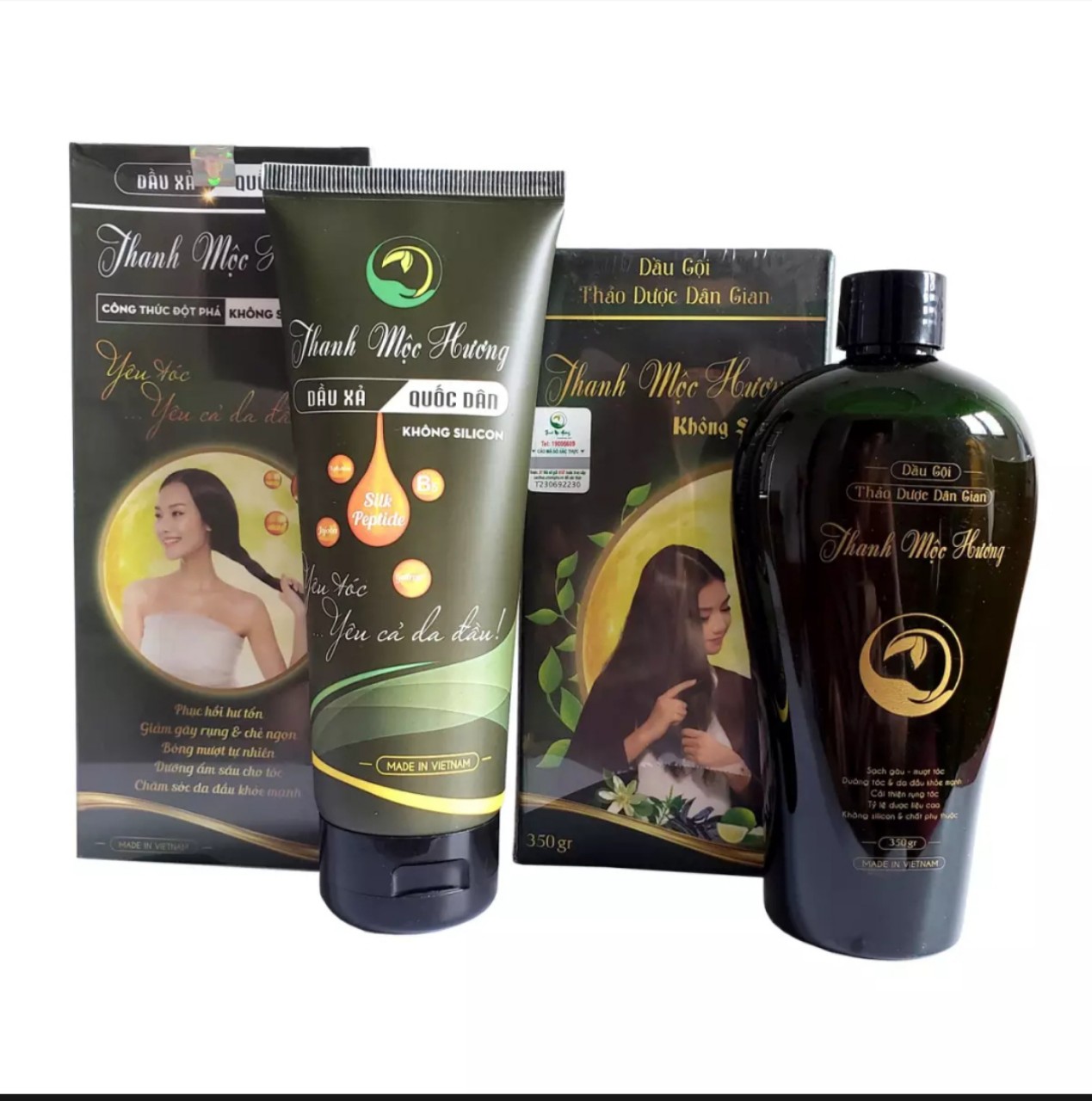 Combo Dầu Gội Dầu Xả Thanh Mộc Hương