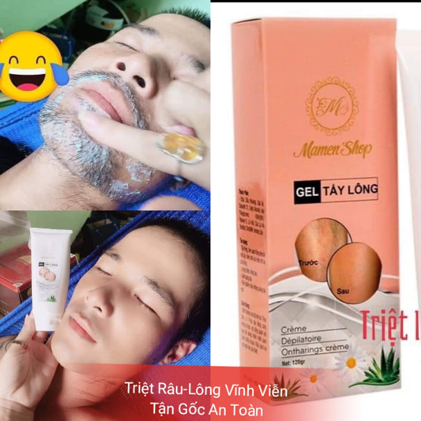 [Tặng 1 serum mỡ trăn] Combo Kem Tẩy Râu Lông Mamen shop 120ml Triệt Râu Ria Lông Nách Triêt Lông Vùng BIKINI Lông Tay Chân Cơ thể An Toàn Tại Nhà