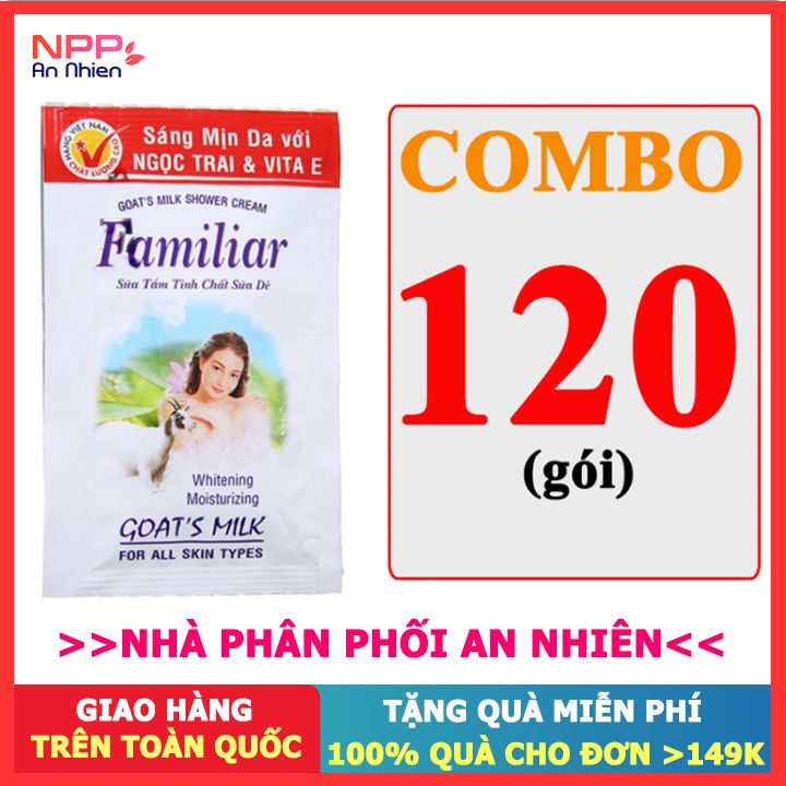 Combo 120 Gói Sữa Tắm Tinh Chất Sữa Dê Familiar 5Ml - Npp An Nhiên