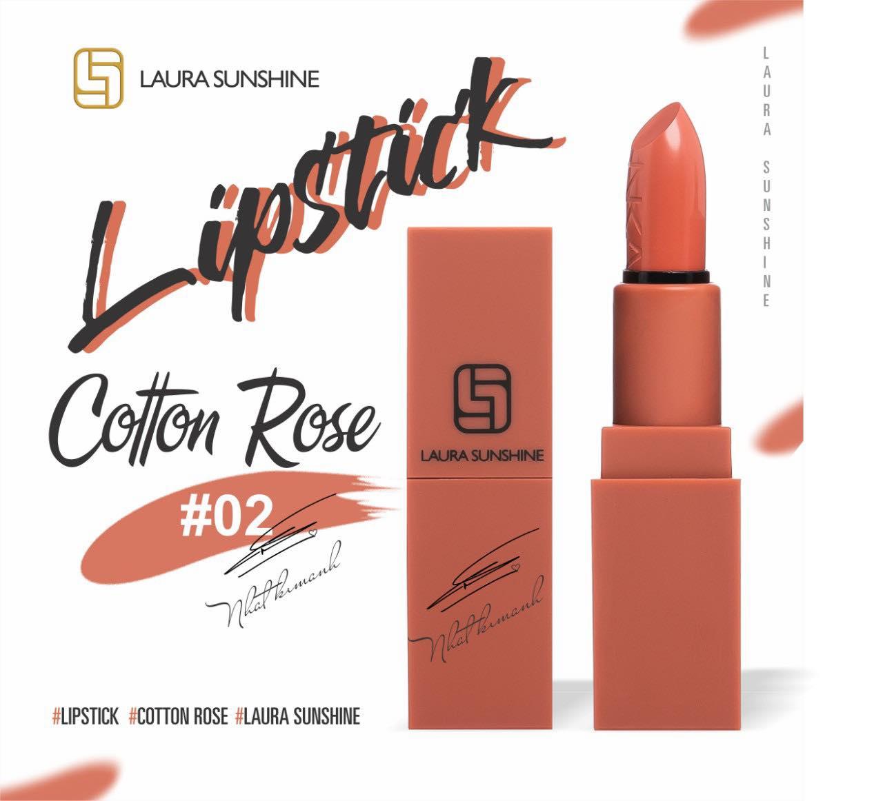 [Hcm]??Freeship + Mgg?? Son Môi Laura Sunshine Nhật Kim Anh #02 Cotton Rose (4G) - Chính Hãng 100% - Siêu Lì - Siêu Mềm Mượt - Lên Màu Cực Chuẩn